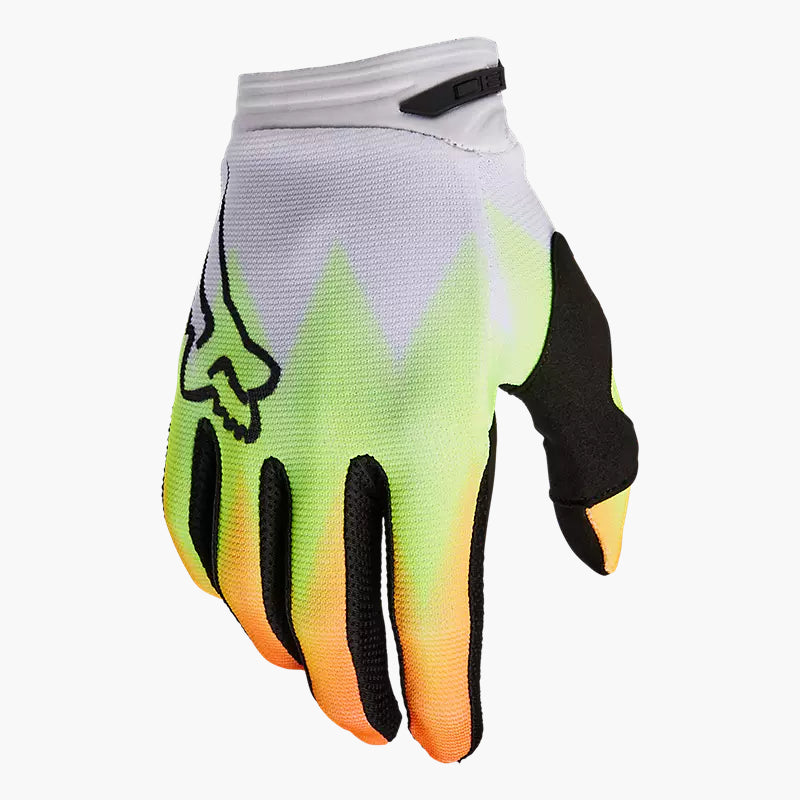 FOX Guantes Moto 180 Statk Blanco/Amarillo - Rideshop