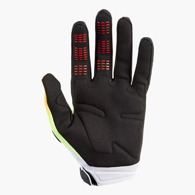 FOX Guantes Moto 180 Statk Blanco/Amarillo - Rideshop