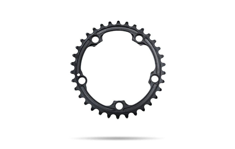 Oval 110BCD 5 holes, 2x chainring FOR SRAM cranks - BLACK | 36T-Rideshop