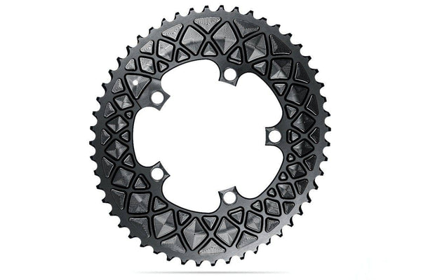 Oval 110BCD 5 holes, 2x chainring FOR SRAM cranks - BLACK | 50T - Rideshop