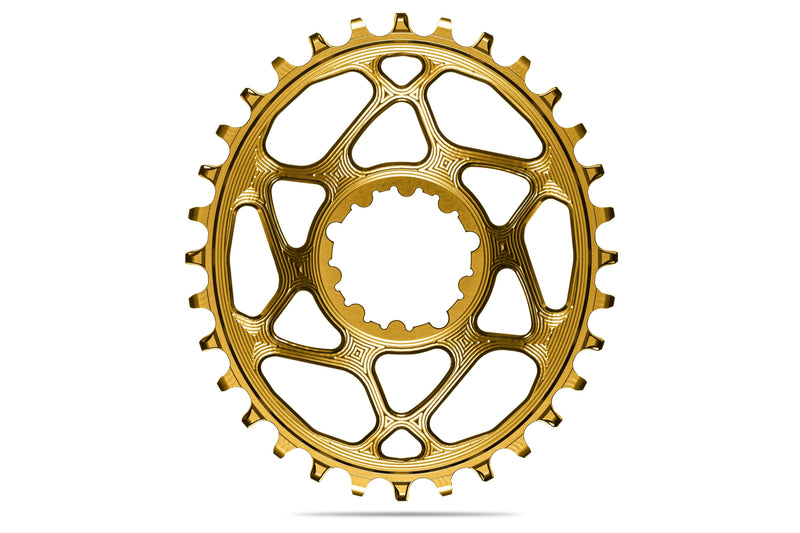 Oval Sram Direct Mount GXP chainring N/W - GOLD (6mm offset) | 30T-Rideshop