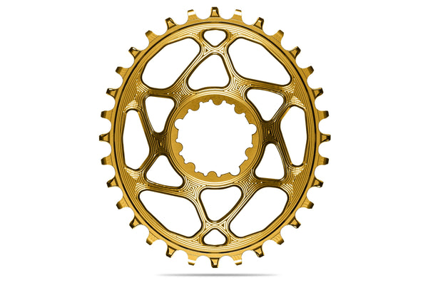 Oval Sram Direct Mount GXP chainring N/W - GOLD (6mm offset) | 32T - Rideshop