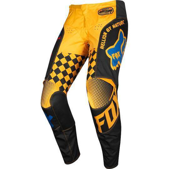 Pantalon Moto 180 Czar Negro Amarillo Fox Racing. - Rideshop