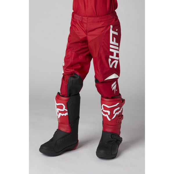 Pantalon Moto Niño Whit3 Label Trac Rojo Shift-Rideshop