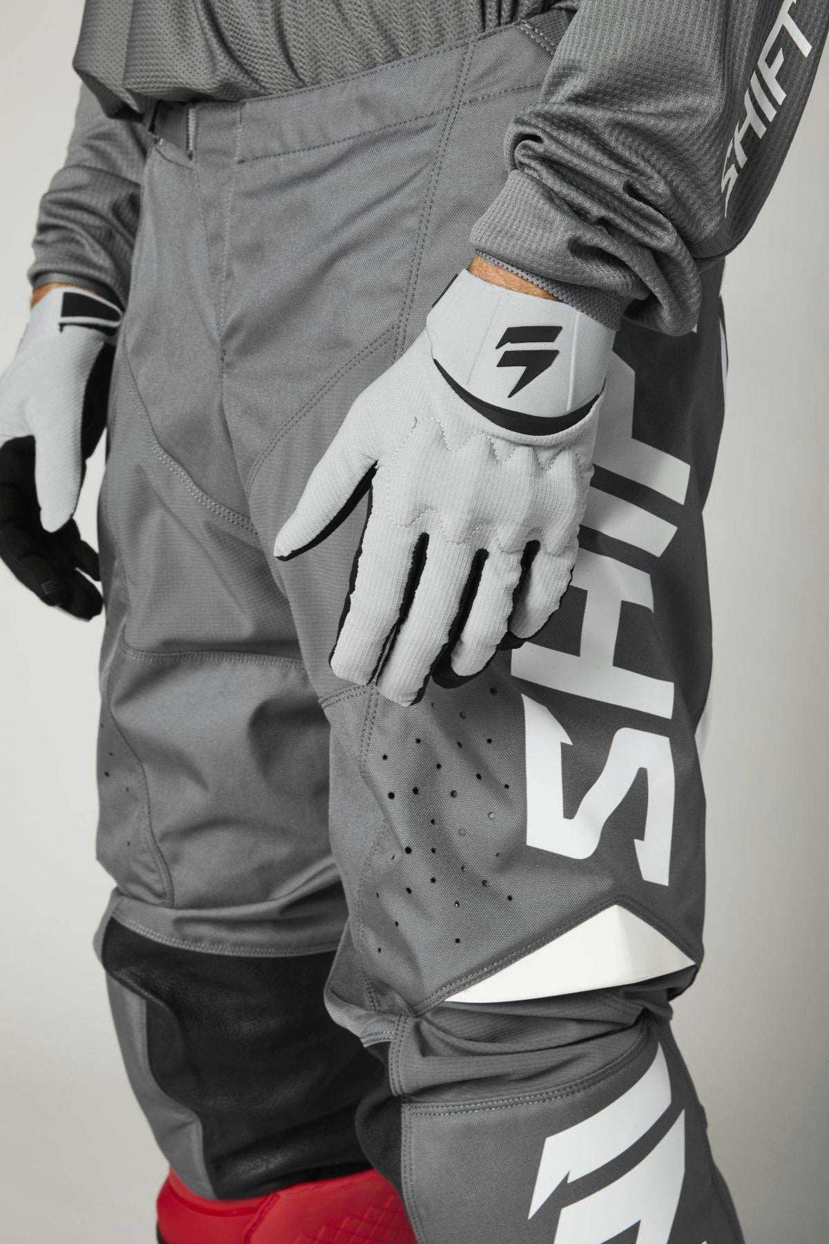 Pantalon Moto Whit3 Label Trac Gris/Blanco Shift - Rideshop