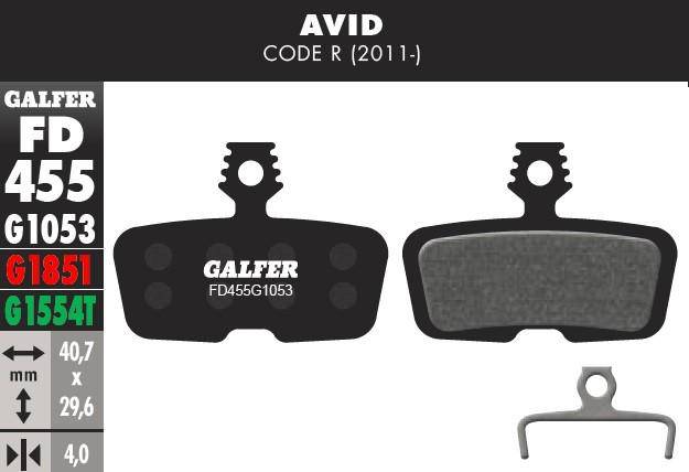 Pastillas De Freno Avid Code R 2011 Galfer - Rideshop