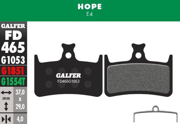 Pastillas De Freno Hope E4 Galfer - Rideshop
