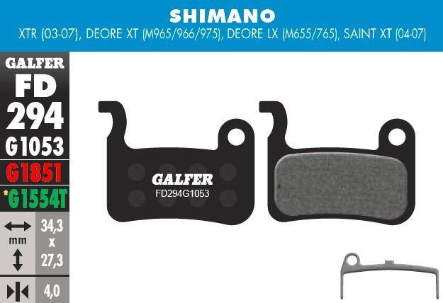 Pastillas De Freno Shimano M965/966/975/655/765/775 Galfer - Rideshop
