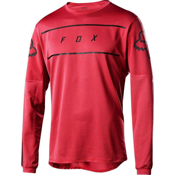 Polera Bicicleta Flexair Fine Line Rojo Fox Racing. - Rideshop