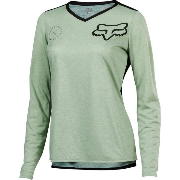 Polera Bicicleta Mujer Indicator Asym Verde Fox Racing. - Rideshop