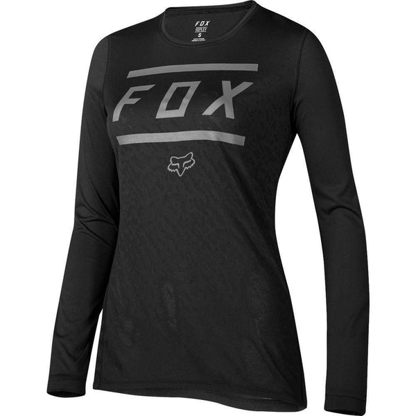 Polera Bicicleta Mujer Ripley Negro Fox.-Rideshop