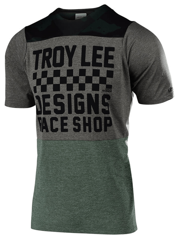 Polera Bicicleta Skyline Checkers Camo Heather Taupe Troy Lee - Rideshop