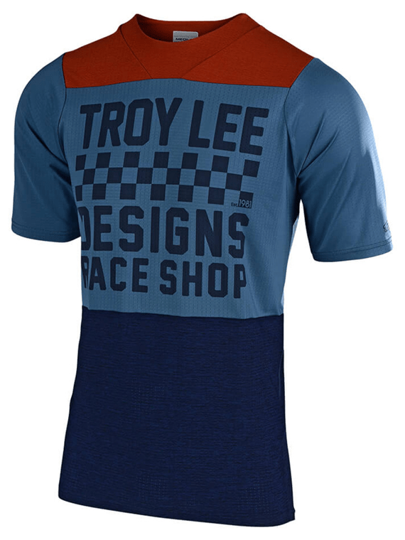 Polera Bicicleta Skyline Checkers Heather Clay Cadet Troy Lee Designs - Rideshop