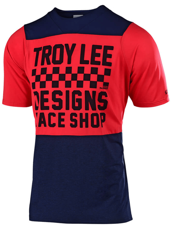 Polera Bicicleta Skyline Checkers Niño Navy/Red Troy Lee Designs - Rideshop