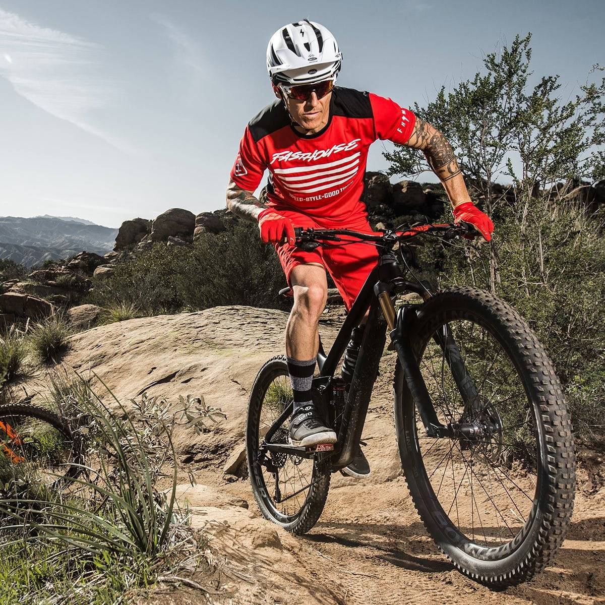 Polera De Bicicleta Fastline Slash Ss Red FastHouse - Rideshop
