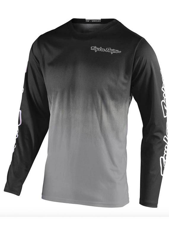 Polera Gp Stain’D Black / Gray Troy Lee-Rideshop