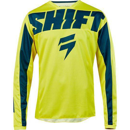 Polera Moto Niño White York Amarillo Shift.-Rideshop