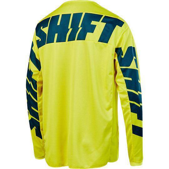 Polera Moto Niño White York Amarillo Shift.-Rideshop