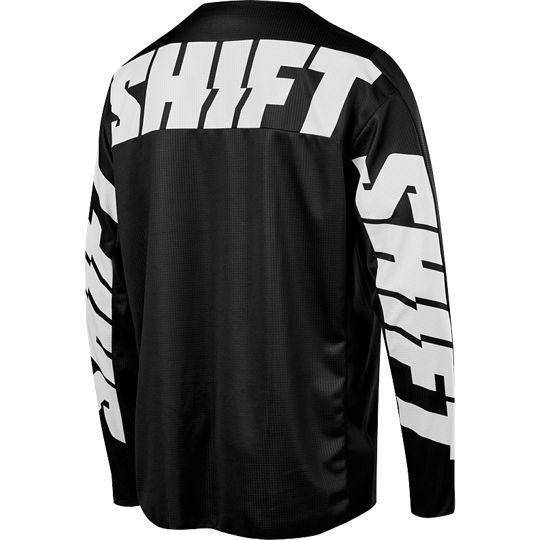 Polera Moto Niño White York Negro Shift.-Rideshop