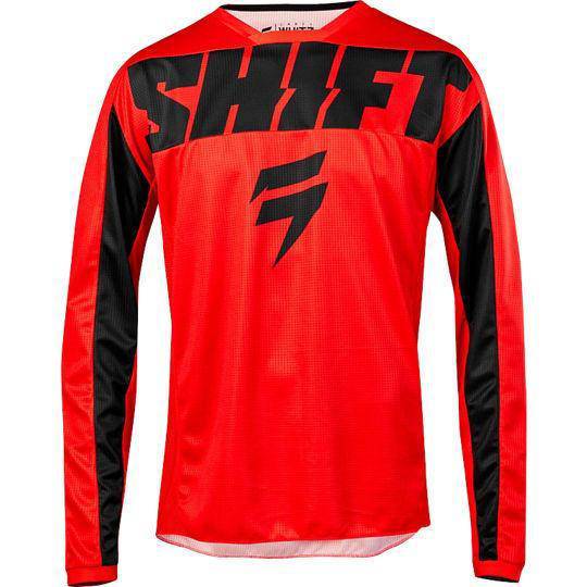 Polera Moto Niño White York Rojo Shift.-Rideshop