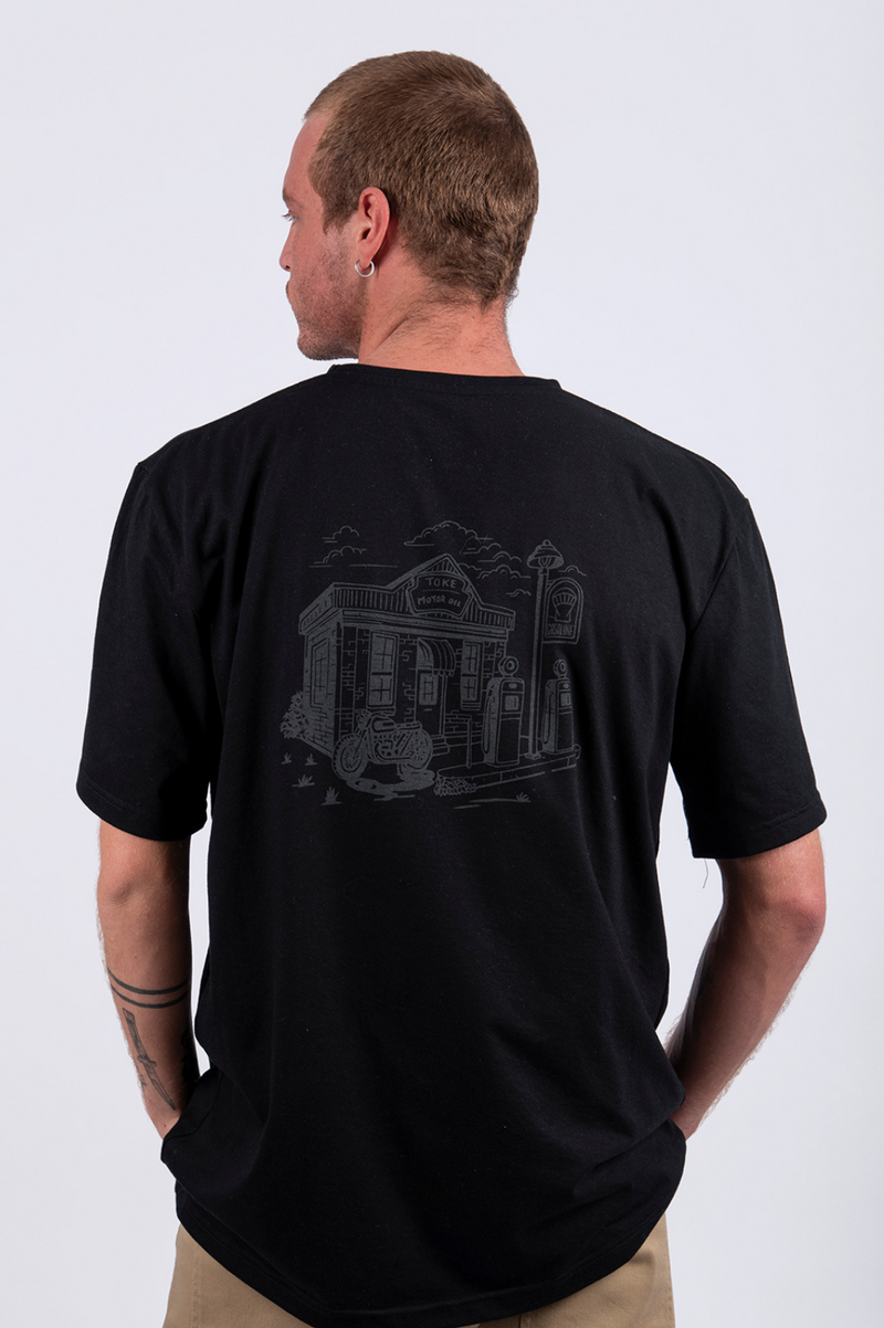 Toke Polera Negra Tuercas Hombre - Rideshop