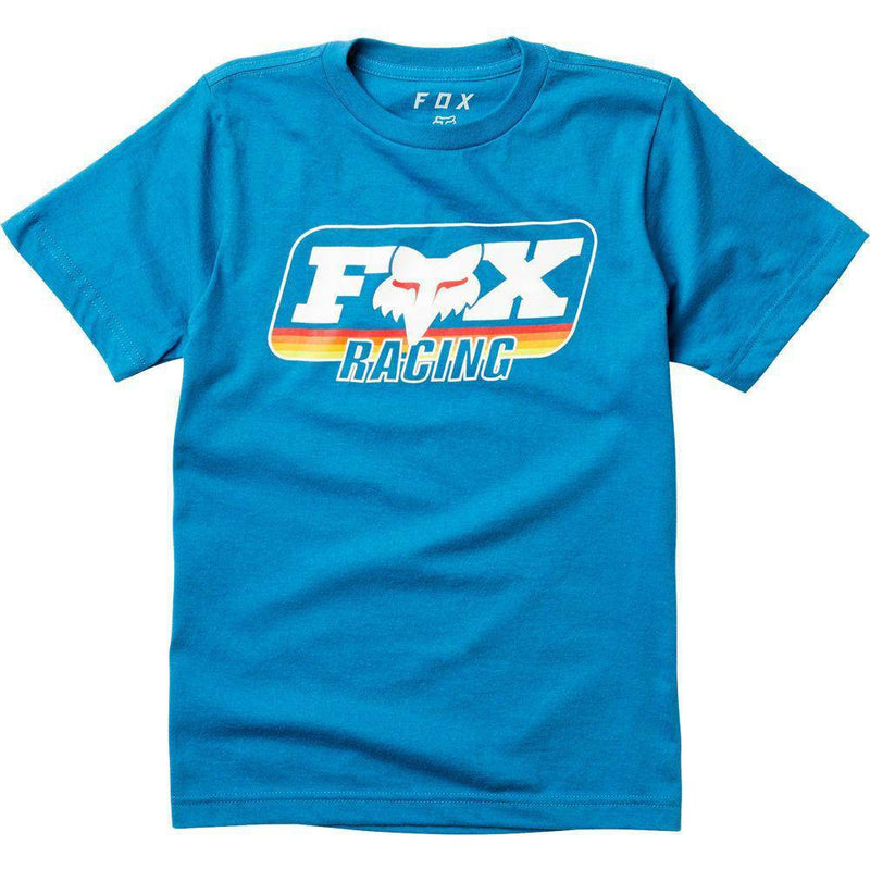 Polera Niño Lifestyle Throwback Azul Fox Racing. - Rideshop