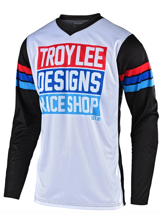 Polera Niños Gp Carlsbad White / Black Troy Lee - Rideshop