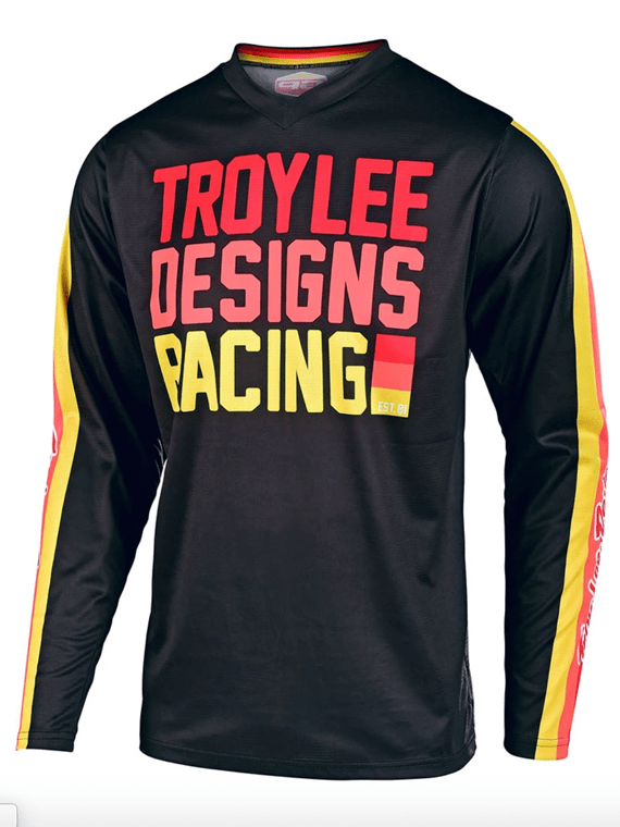 Polera Niños Gp Jersey Pre-Mix86 Black / Yellow Troy Lee Designs - Rideshop