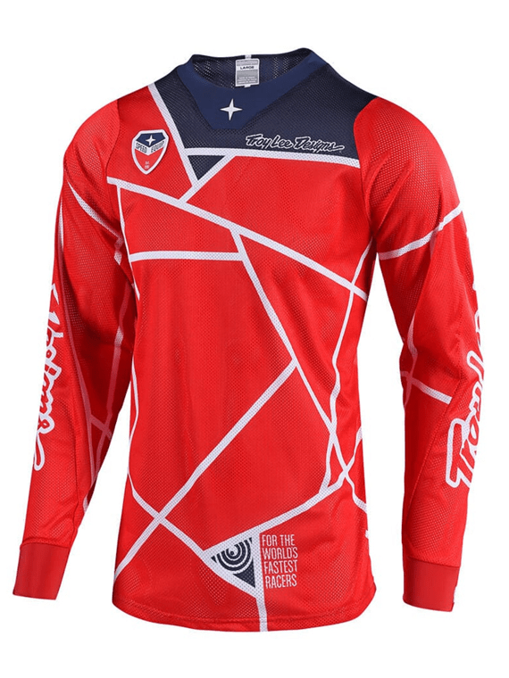 Polera Se Air Metric Red / Navy Troy Lee - Rideshop