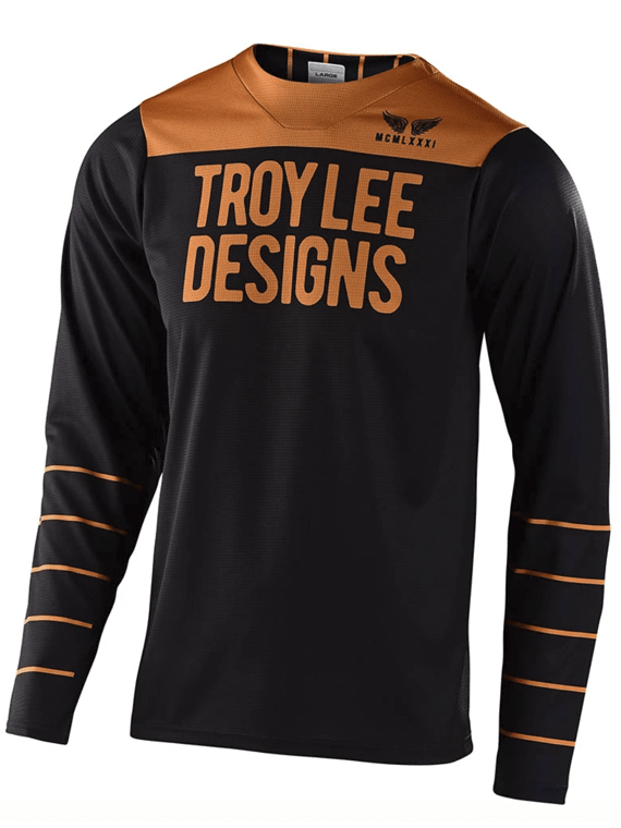 Polera Skyline Ls Pinstripe Black / Gold Troy Lee - Rideshop