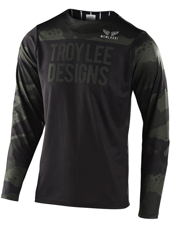 Polera Skyline Ls Pinstripe Camo Green / Black Troy Lee Designs - Rideshop