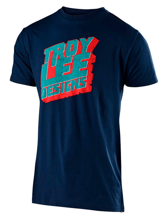 Polera Troy Lee Block Party New Navy - Rideshop