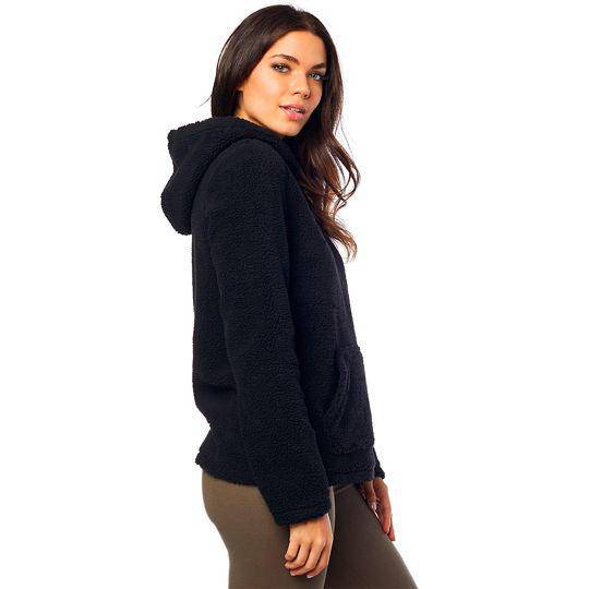 Poleron Lifestyle Mujer Road Raider Sherpa Negro Fox Racing. - Rideshop