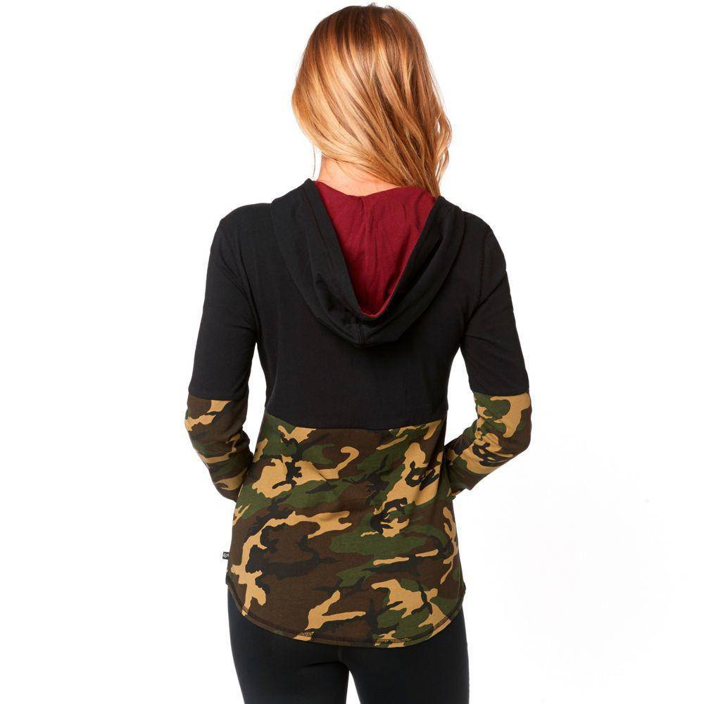 Poleron Lifestyle Mujer Satellite Knit Camo Fox Racing - Rideshop