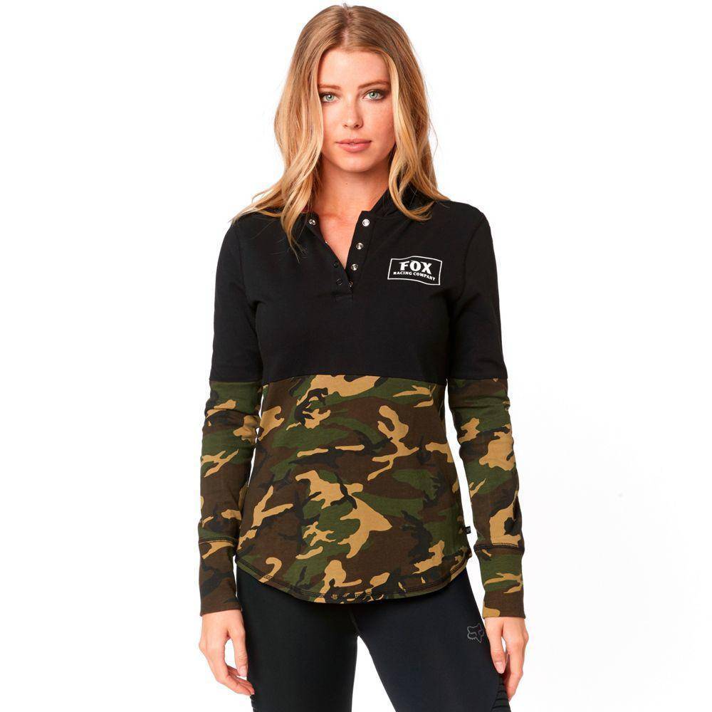 Poleron Lifestyle Mujer Satellite Knit Camo Fox Racing - Rideshop