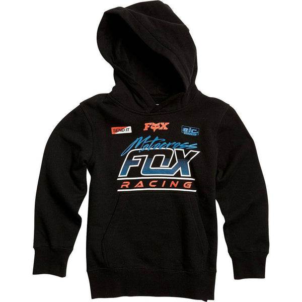 Poleron Lifestyle Niño Jetskee Negro Blanco Fox Racing. - Rideshop