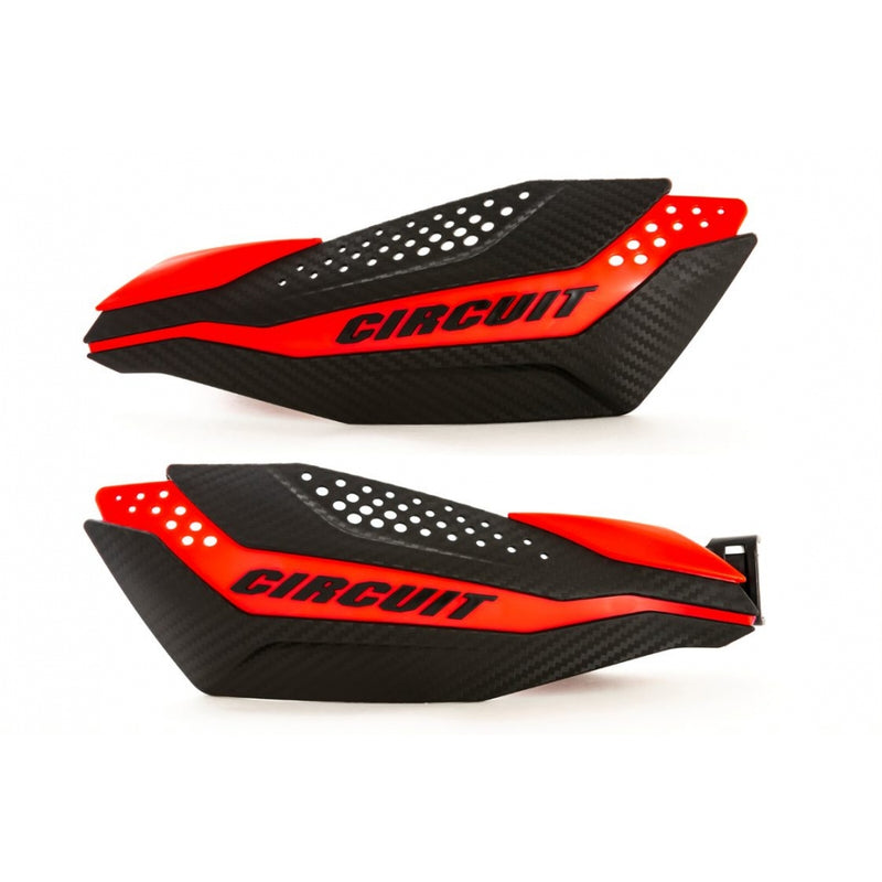 Circuit Protector de Manos Dakar Carbon / Rojo - Rideshop