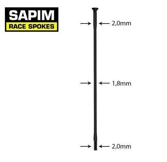 Rayo Race Negro Straight-Pull Sapim - Rideshop