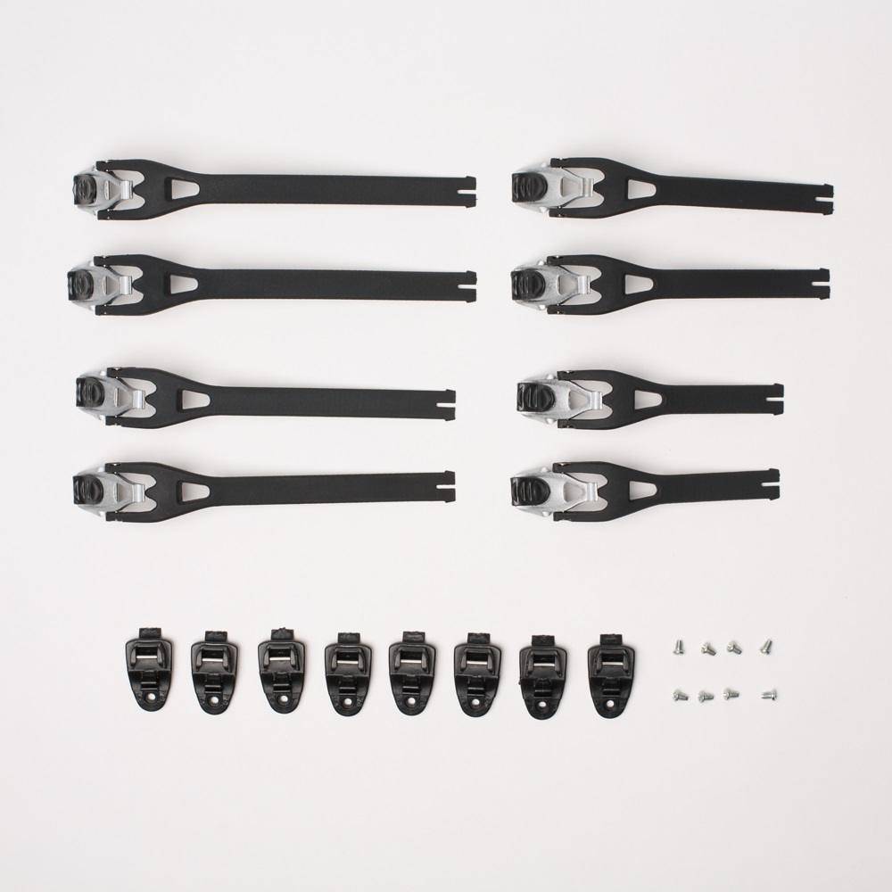 Repuestos Botas Moto Comp 5/5Y/3Y Buckle/Strap Kit 8Pcs Negro/Gris Fox Racing - Rideshop