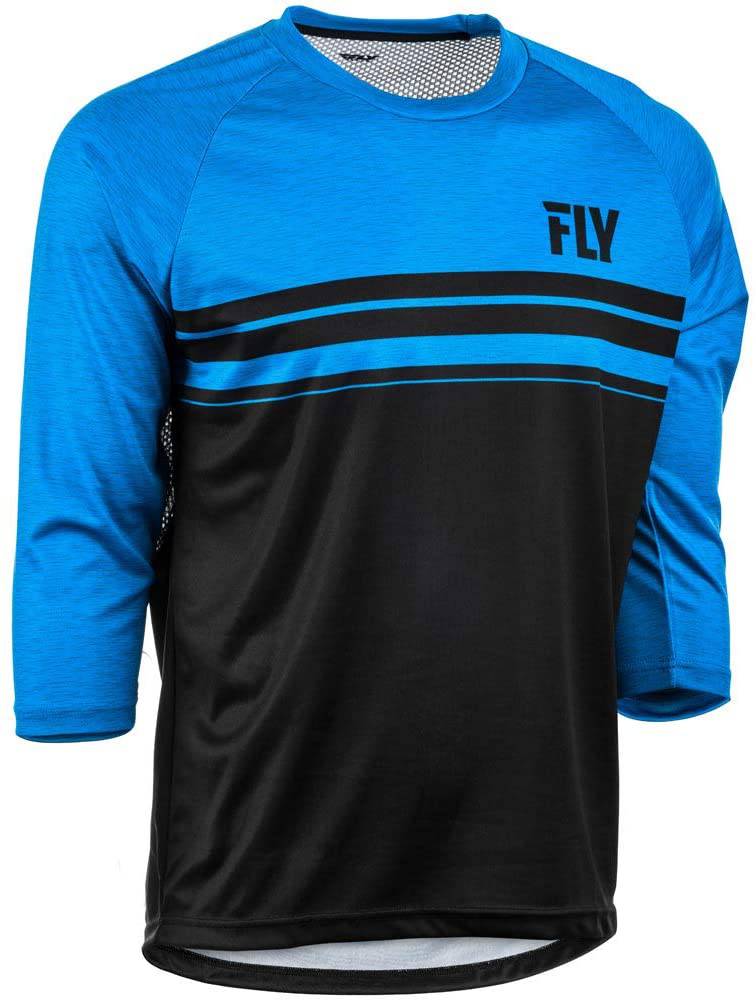 RIPA 3/4 SLEEVE JERSEY BLACK/HEATHER BLUE Fly Racing - Rideshop