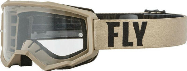 Fly Racing Antiparras Focus W/Clear Lens Khaki/Bown - Rideshop