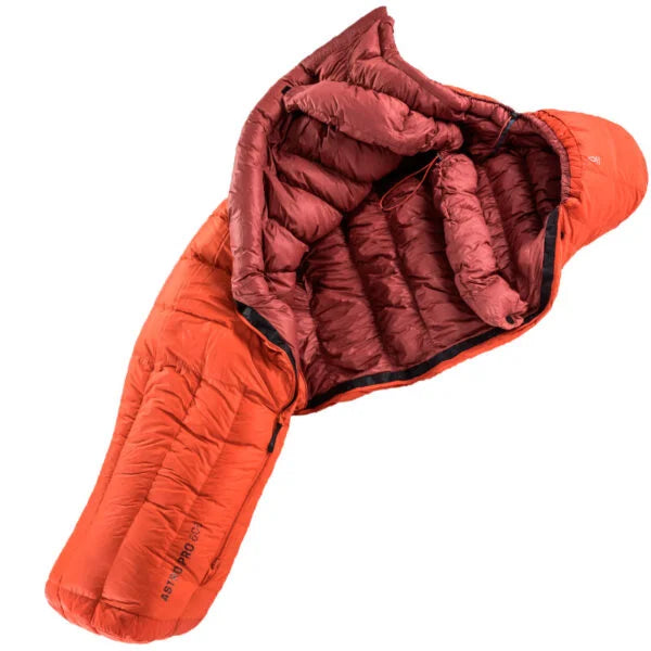 Deuter Saco De Dormir Astro Pro 600 Sl / Zip Left Paprika-Redwood - Rideshop