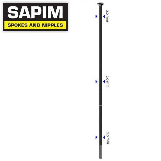 Sapim Rayo Leader negro straight-pull - Rideshop