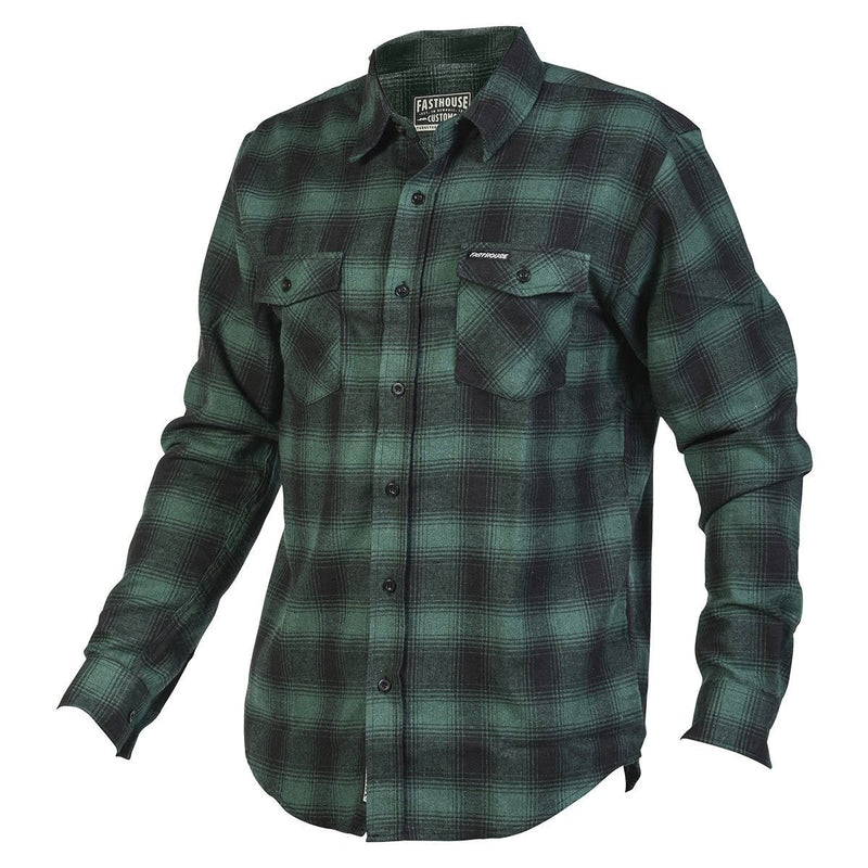 Camisa Franela Saturday Night Special Green/Black Fasthouse - Rideshop