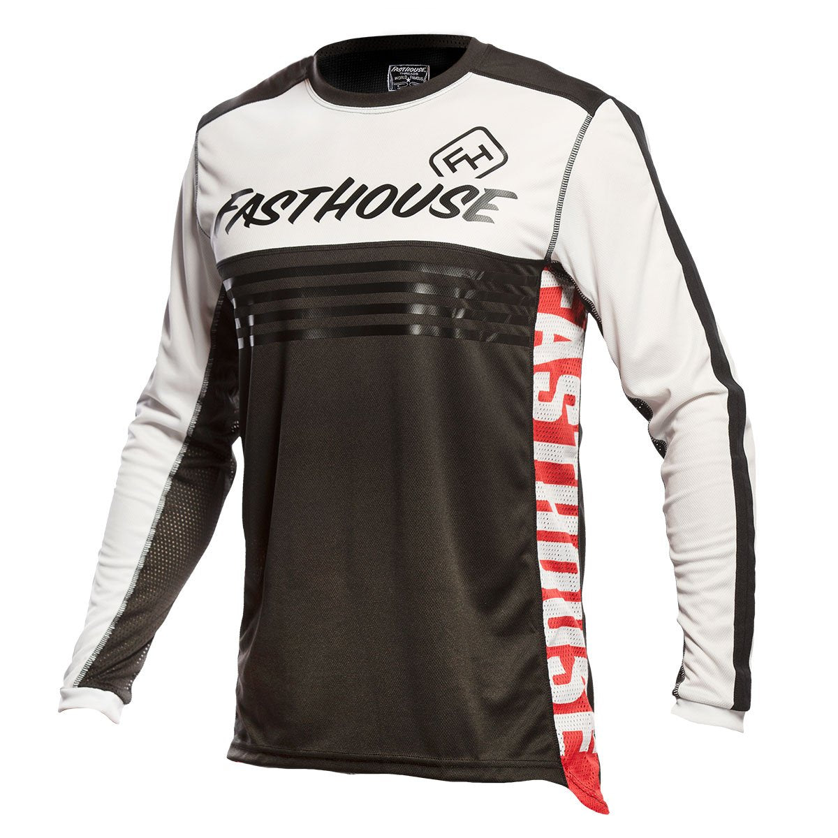 Polera Moto Grindhouse Split Black/White FastHouse - Rideshop