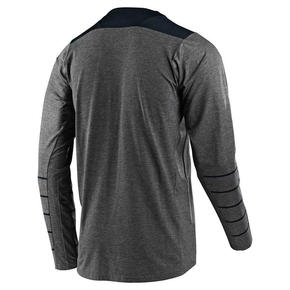 Polera Bicicleta Skyline Pinstripe Heather Gray/Navy Troy Lee Designs - Rideshop
