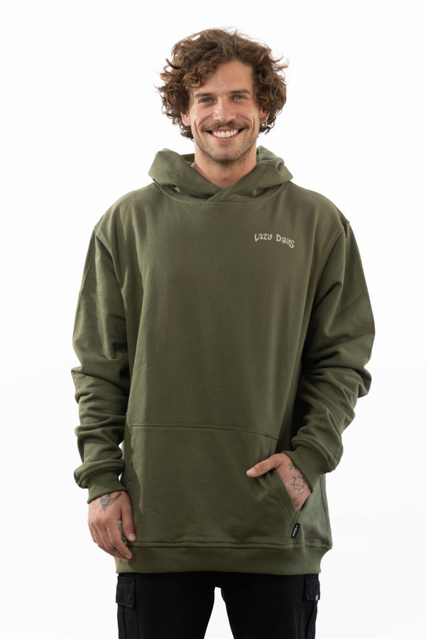 Toke Poleron Algodón Lazy Days Verde - Rideshop