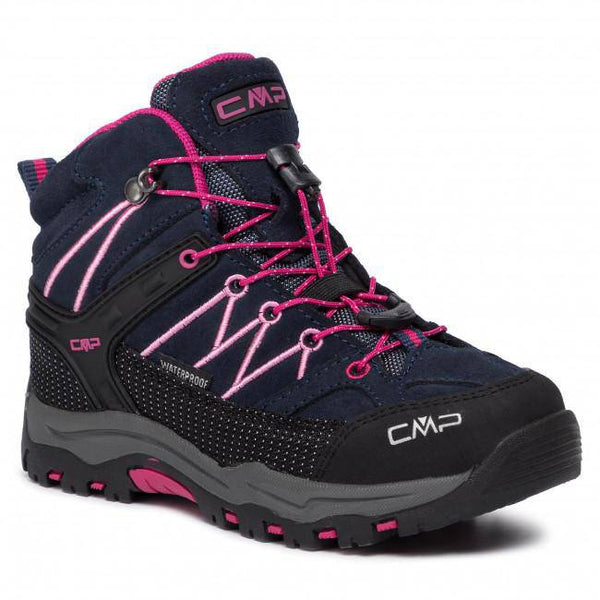 Zapatos Niñas Rigel Mid Trekk Azul/Negro/Rosado CMP - Rideshop