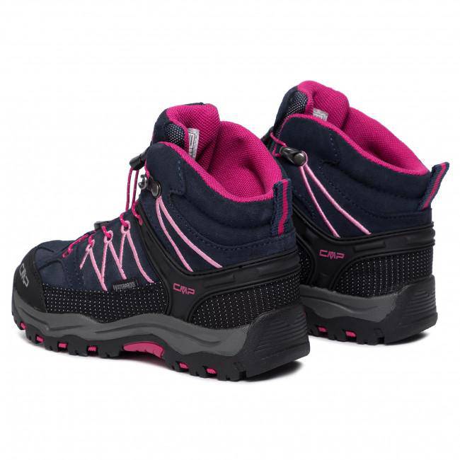 Zapatos Niñas Rigel Mid Trekk Azul/Negro/Rosado CMP - Rideshop